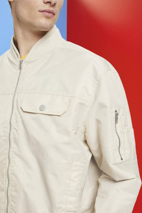 jaquetas cinza claro homens Esprit jaqueta bomber NBHL677