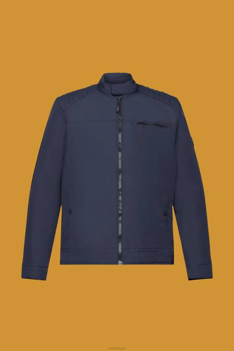 jaquetas marinha homens Esprit jaqueta ripstop repelente à água NBHL712