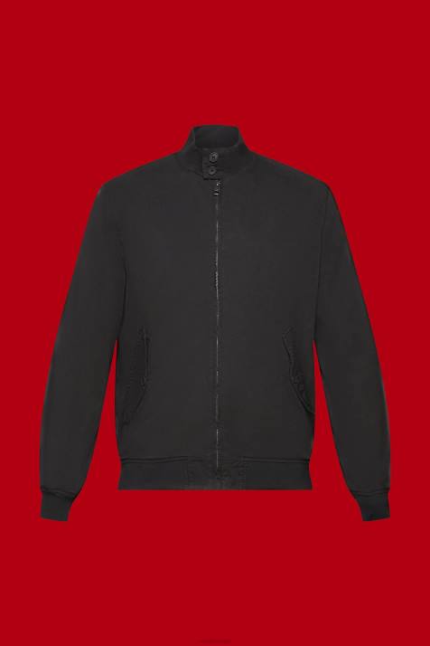 jaquetas preto homens Esprit jaqueta bomber com gola alta NBHL713