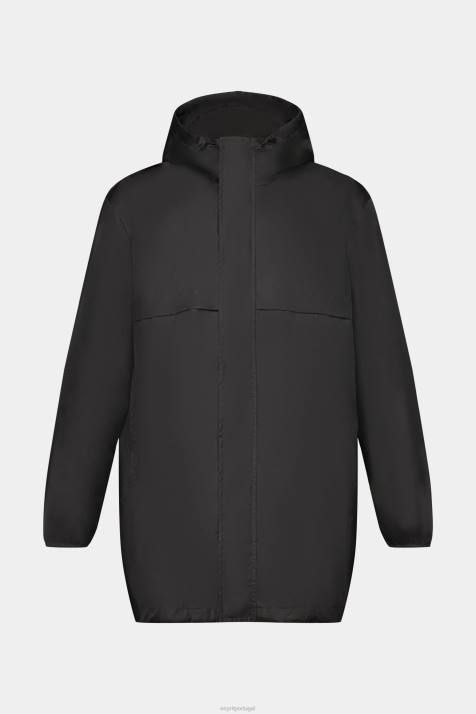 jaquetas preto homens Esprit jaqueta de chuva leve com capuz NBHL764