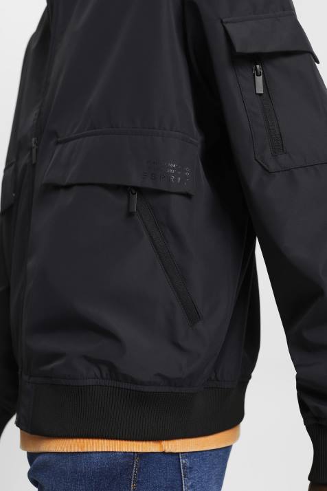 jaquetas preto homens Esprit jaqueta estilo bomber NBHL766