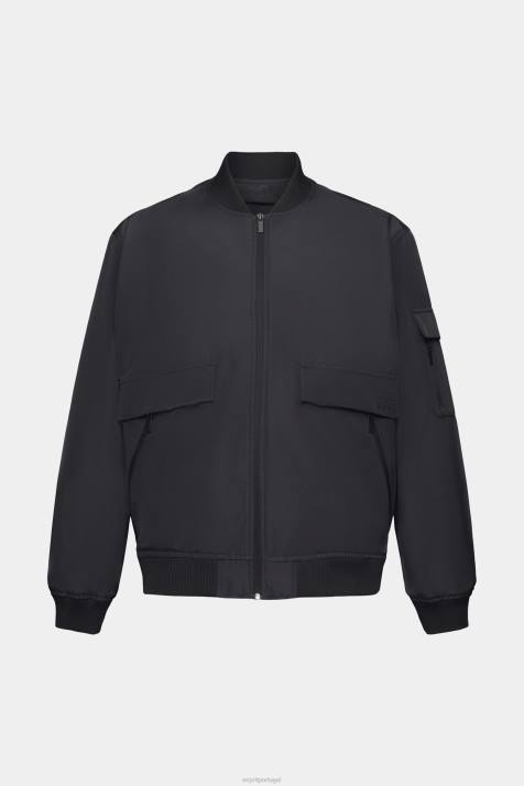 jaquetas preto homens Esprit jaqueta estilo bomber NBHL766