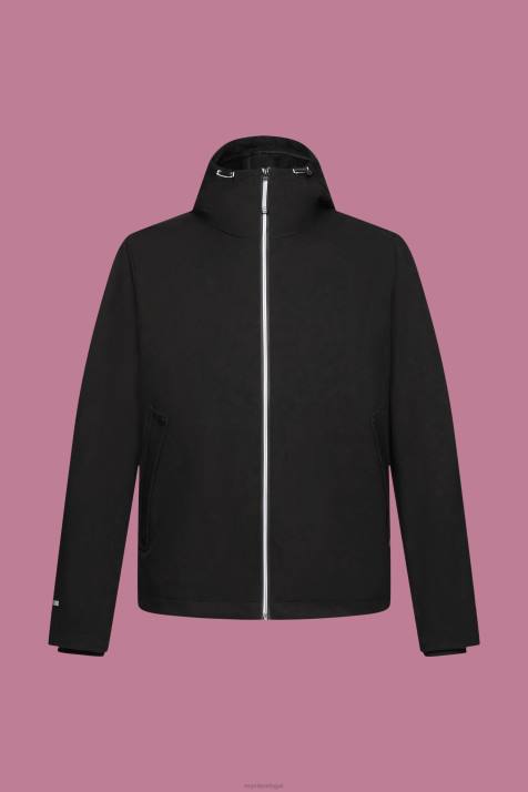 jaquetas preto homens Esprit jaqueta softshell com capuz NBHL728