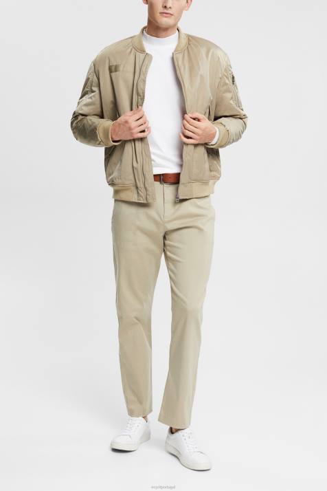 manga comprida branco homens Esprit top de manga comprida com gola alta NBHL943