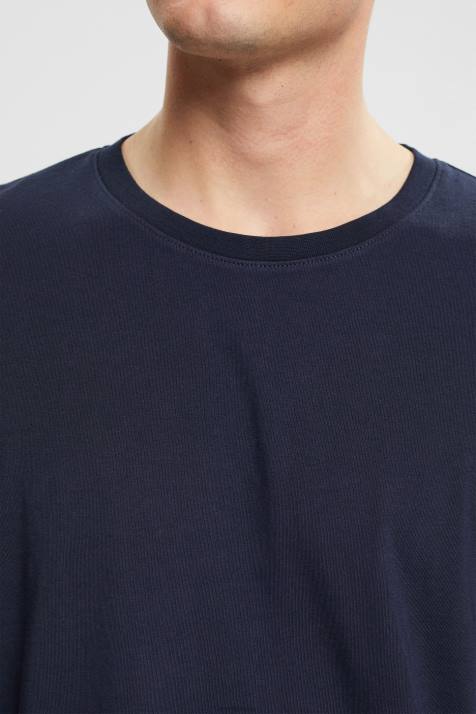 manga comprida marinha homens Esprit blusa de manga comprida em jersey NBHL948