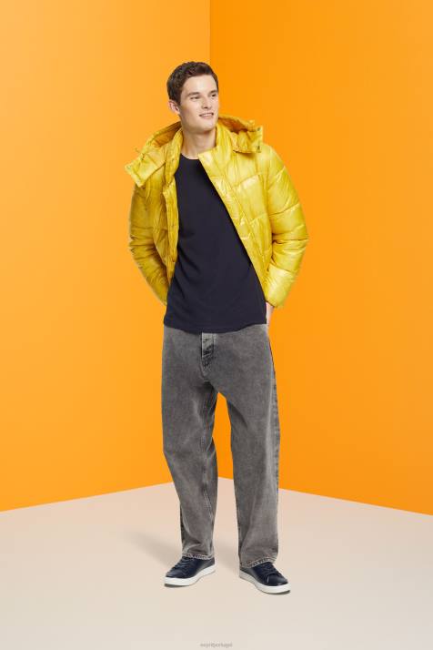 manga comprida marinha homens Esprit top manga longa waffle piquê NBHL824