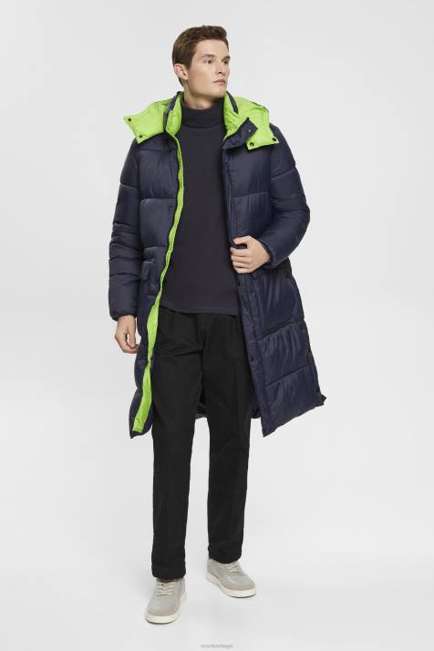 manga comprida marinha homens Esprit top waffle piquê manga comprida, 100% algodão NBHL695