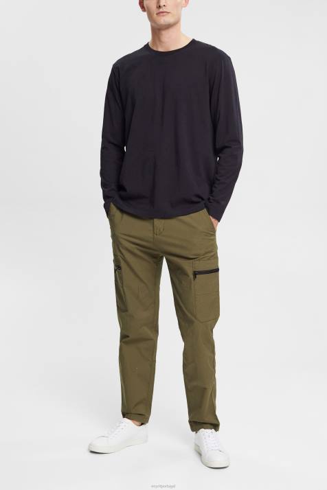 manga comprida preto homens Esprit blusa de manga comprida em jersey NBHL946