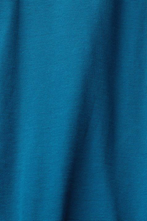 manga comprida turquesa escuro homens Esprit top manga longa waffle piquê NBHL851