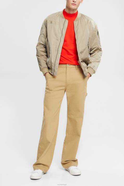 manga comprida vermelho homens Esprit top de manga comprida com gola alta NBHL944