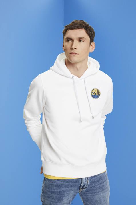 moletons e moletons branco homens Esprit moletom com estampa de logo NBHL648