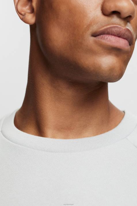 moletons e moletons cinza claro homens Esprit moletom com bolso com zíper NBHL933