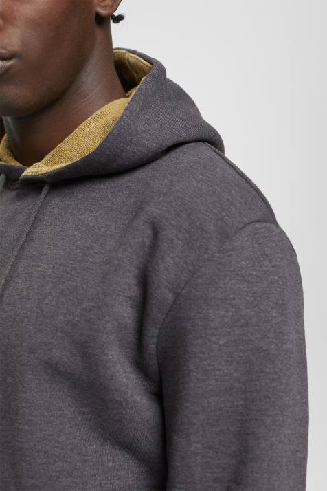 moletons e moletons cinza escuro homens Esprit moletom com capuz NBHL887