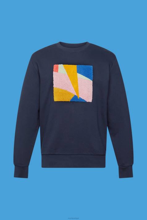 moletons e moletons marinha homens Esprit moletom com apliques NBHL882