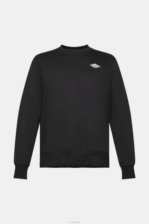 moletons e moletons preto homens Esprit moletom com logo estampado nas costas NBHL643