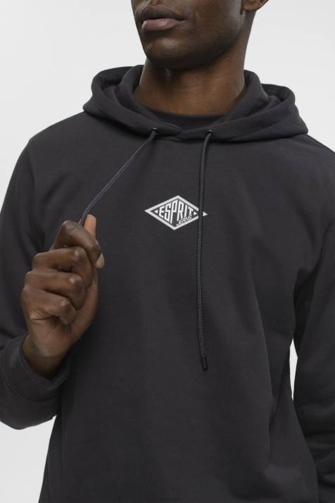 moletons e moletons preto homens Esprit moletom com logo estampado no peito NBHL638