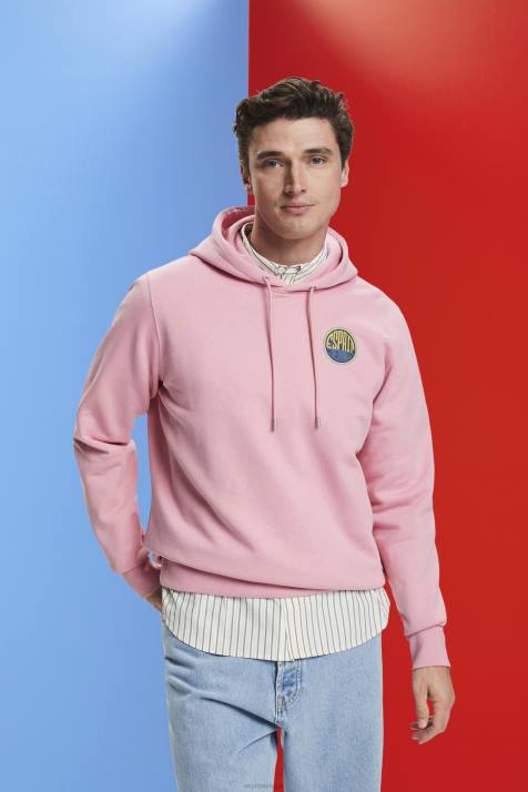 moletons e moletons rosa homens Esprit moletom com estampa de logo NBHL652