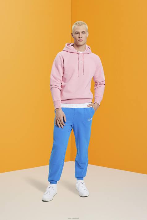 moletons e moletons rosa homens Esprit moletom com logo estampado no peito NBHL642