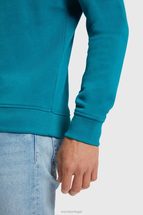 moletons e moletons verde-azulado homens Esprit moletom com estampa de logo NBHL870
