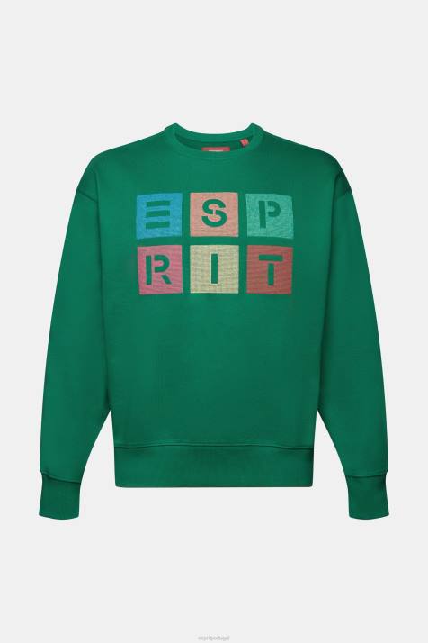 moletons e moletons verde escuro homens Esprit moletom com logo, 100% algodão orgânico NBHL581
