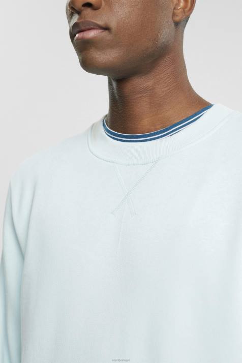 moletons e moletons verde água claro homens Esprit reciclado: moletom de cor lisa NBHL749