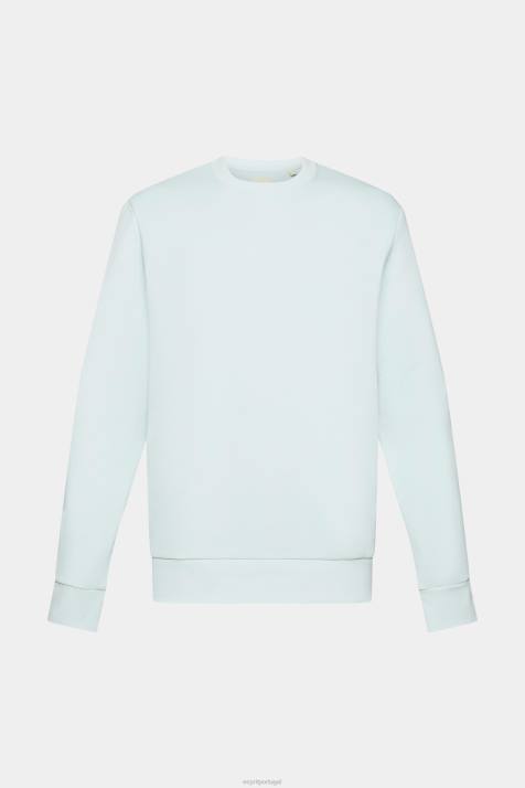 moletons e moletons verde água claro homens Esprit reciclado: moletom de cor lisa NBHL749