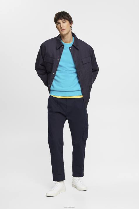 moletons e moletons verde água homens Esprit moletom com logo bordado na manga NBHL724