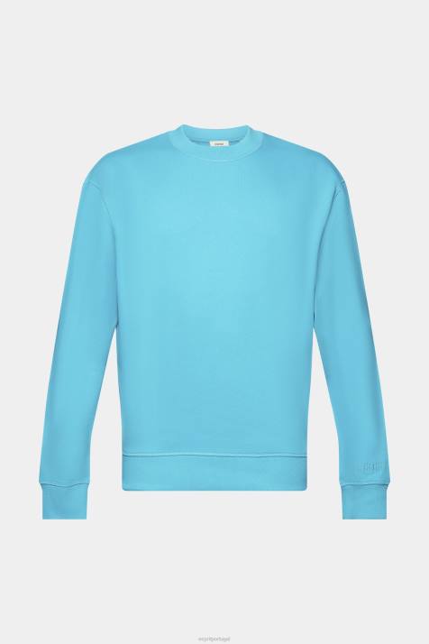 moletons e moletons verde água homens Esprit moletom com logo bordado na manga NBHL724