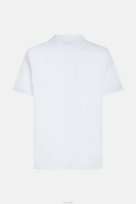 pólos branco homens Esprit pólo clássico do clube de tênis golfinho NBHL893