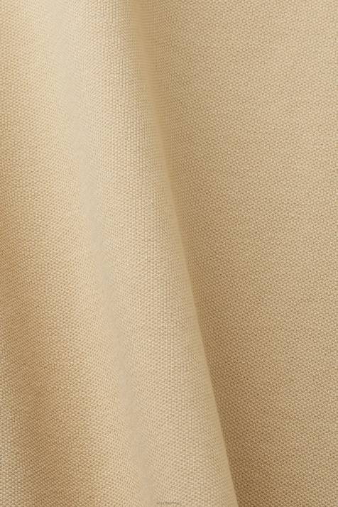 pólos cáqui claro homens Esprit camisa pólo de malha de algodão NBHL568