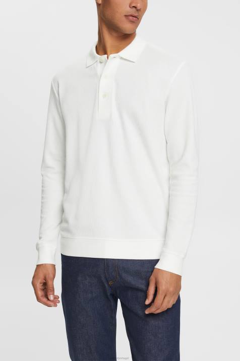pólos off white homens Esprit camisa pólo piquê manga longa NBHL951