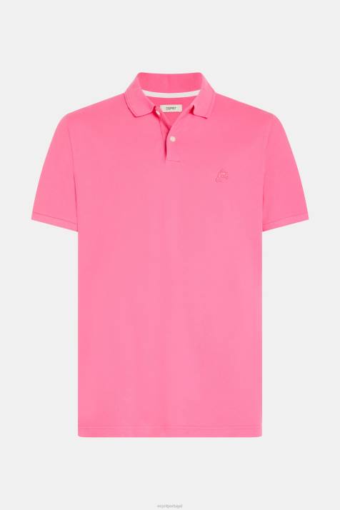 pólos rosa homens Esprit pólo clássico do clube de tênis golfinho NBHL897