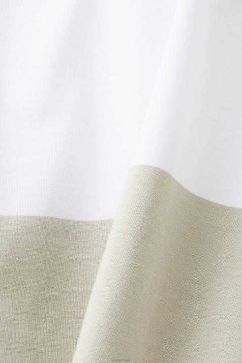 pólos verde empoeirado homens Esprit camisa pólo de manga comprida com listras NBHL719