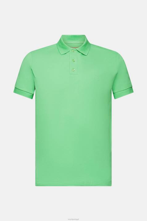 pólos verde homens Esprit camisa pólo de malha de algodão NBHL569