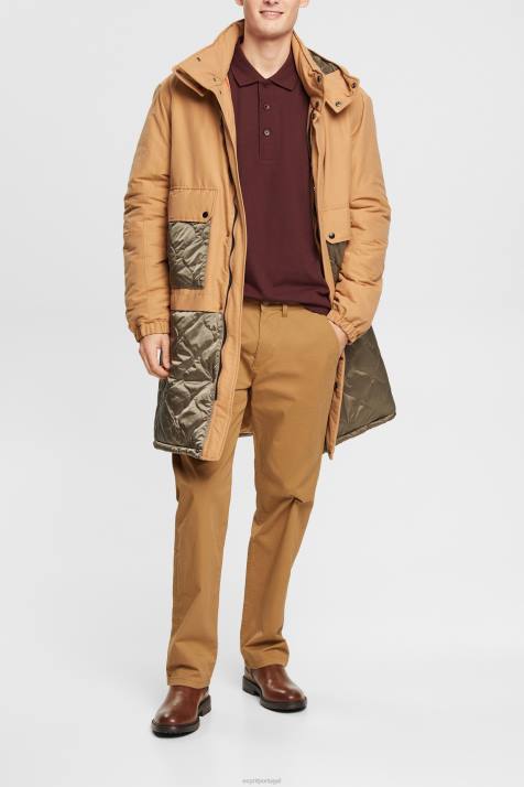 pólos vermelho bordeaux homens Esprit camisa pólo manga longa NBHL821