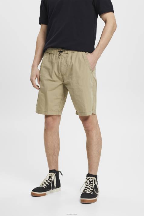 shorts bege homens Esprit shorts lavados leves NBHL758