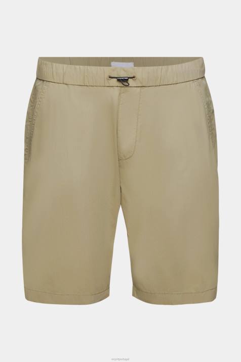 shorts bege homens Esprit shorts lavados leves NBHL758