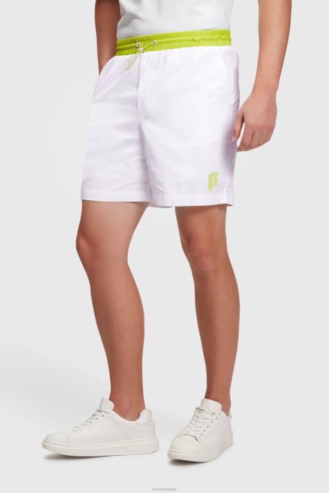 shorts branco homens Esprit shorts relaxados com cintura neon NBHL890