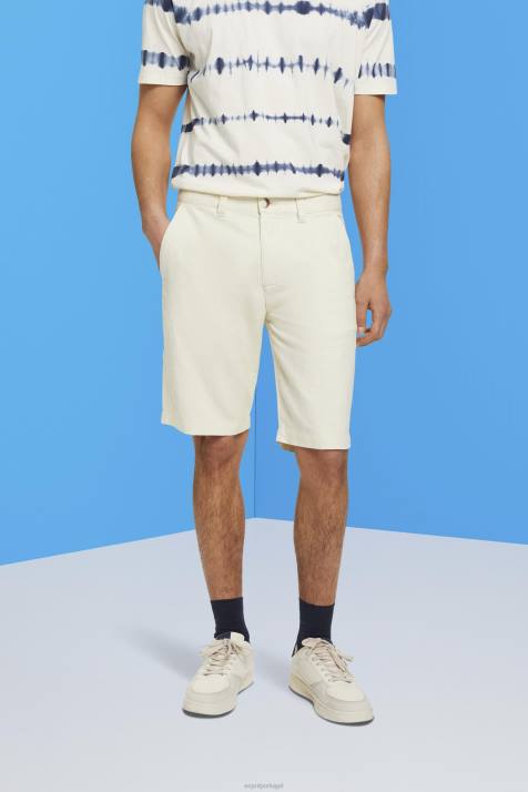 shorts creme bege homens Esprit shorts estilo chino NBHL750
