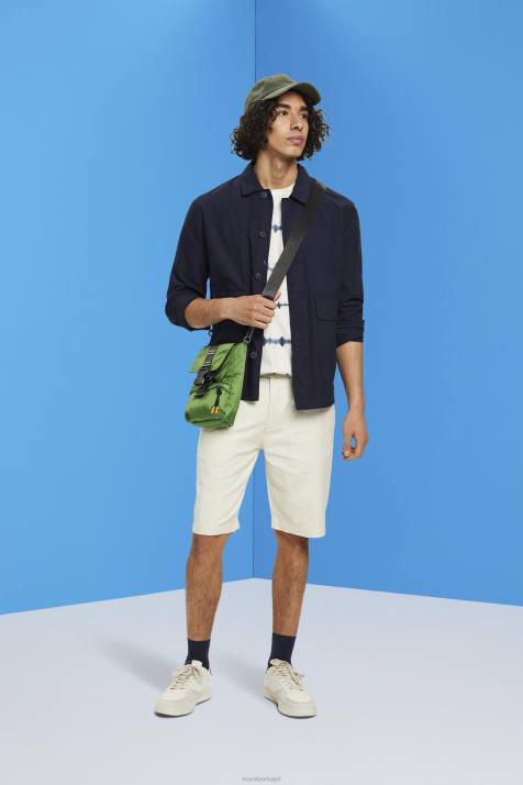 shorts creme bege homens Esprit shorts estilo chino NBHL750