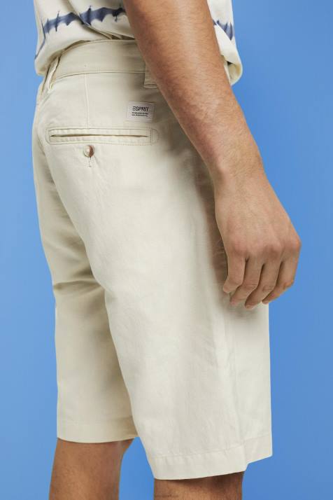 shorts creme bege homens Esprit shorts estilo chino NBHL750