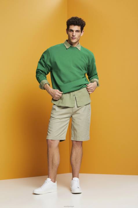 shorts luz verde homens Esprit shorts estilo chino NBHL673