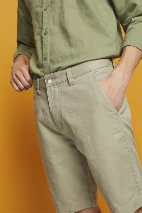 shorts luz verde homens Esprit shorts estilo chino NBHL673