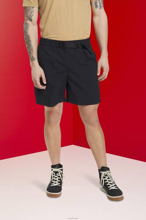 shorts preto homens Esprit shorts lavados leves NBHL757