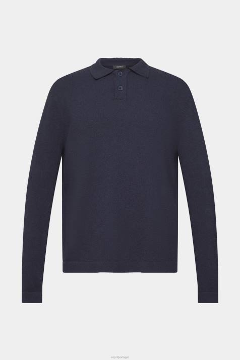 suéteres marinha homens Esprit suéter pólo NBHL683