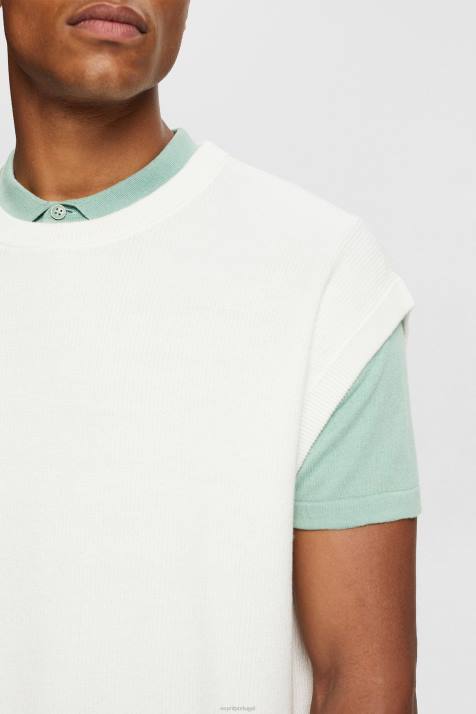 suéteres off white homens Esprit top com duas listras NBHL841