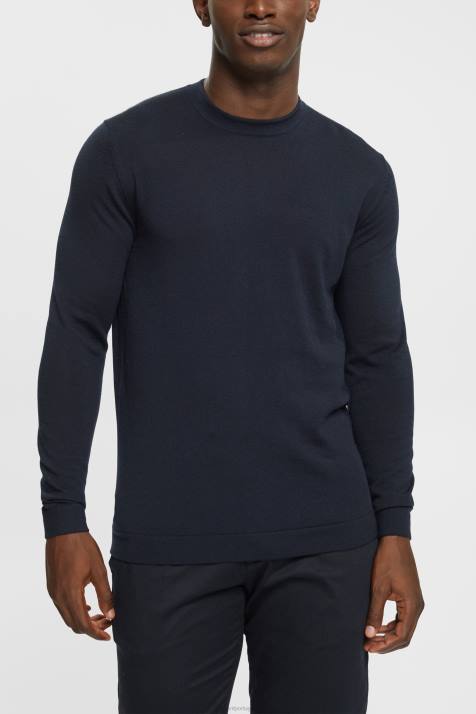 suéteres preto homens Esprit suéter de lã tricotado NBHL903