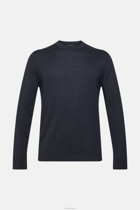 suéteres preto homens Esprit suéter de lã tricotado NBHL903