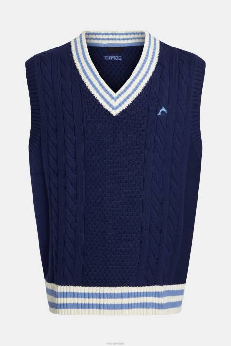 suéteres tinta homens Esprit colete suéter universitário NBHL812