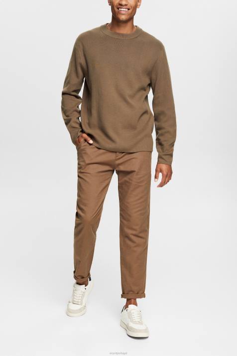 suéteres verde cáqui homens Esprit suéter de malha NBHL840